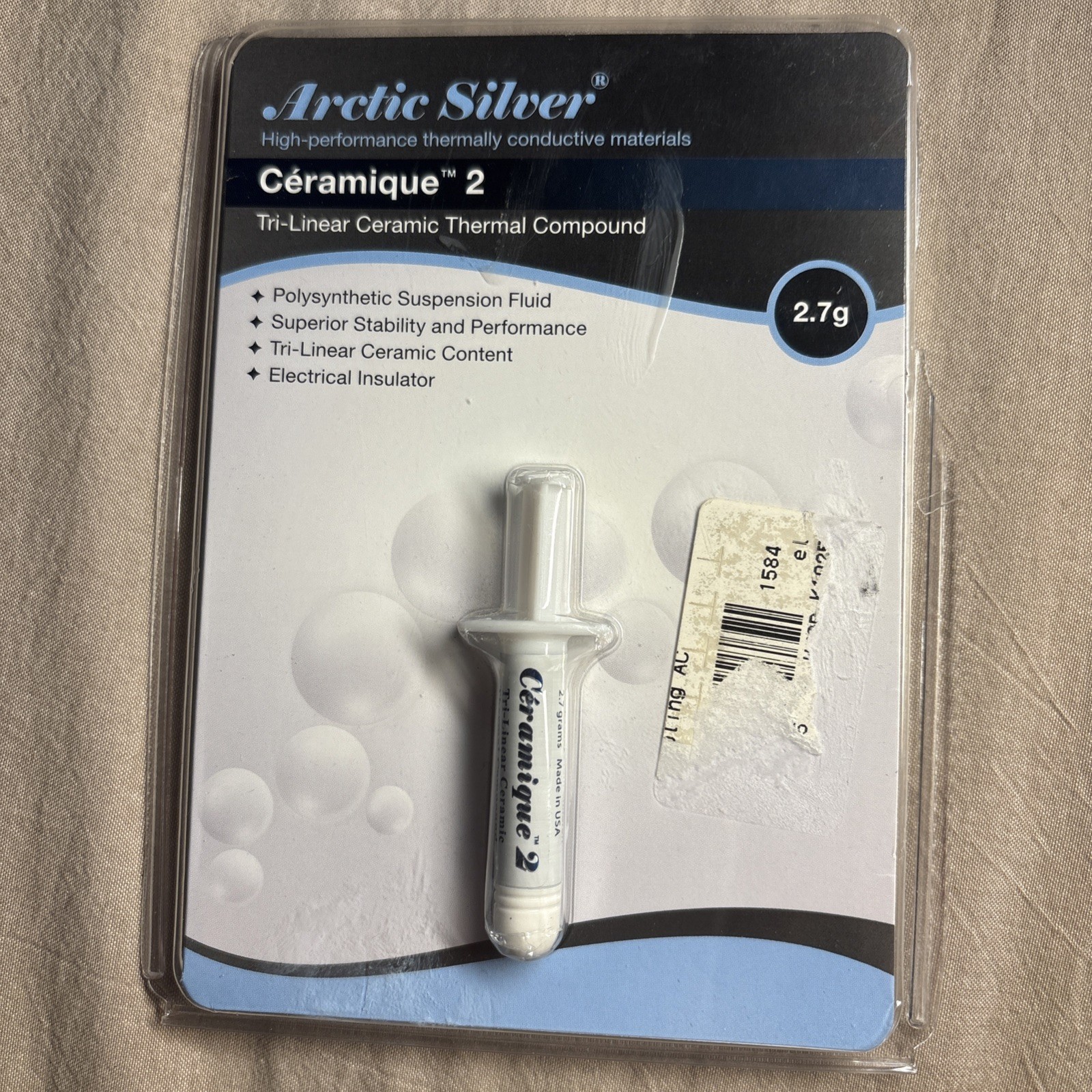 New Arctic Silver Ceramique 2, Tri Linear Ceramic Thermal Compound, CMQ2-2.7G