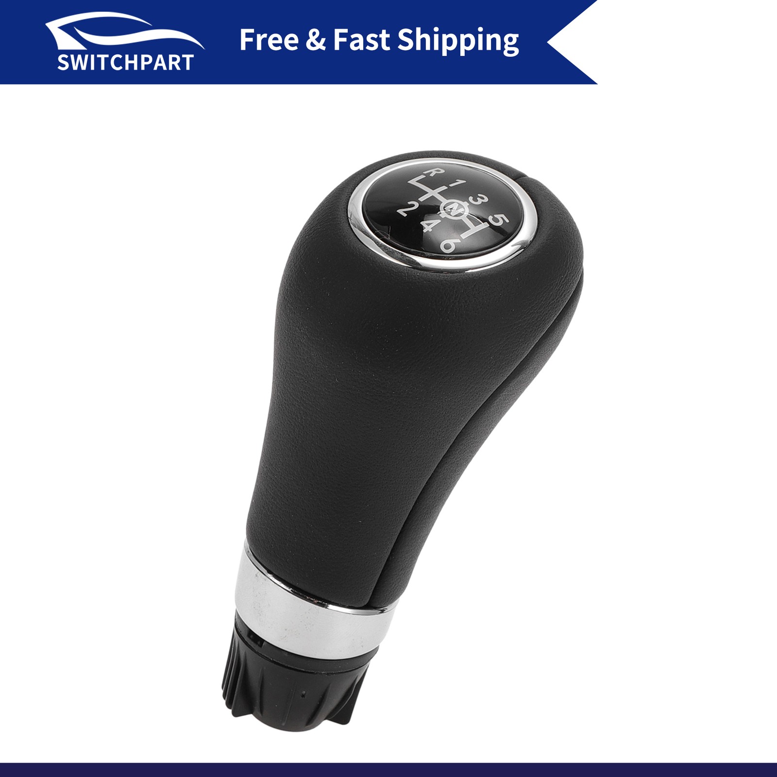 6 Speed Gear Shift Knob for Mercedes-Benz CLK 02-10 Plastic Faux Leather