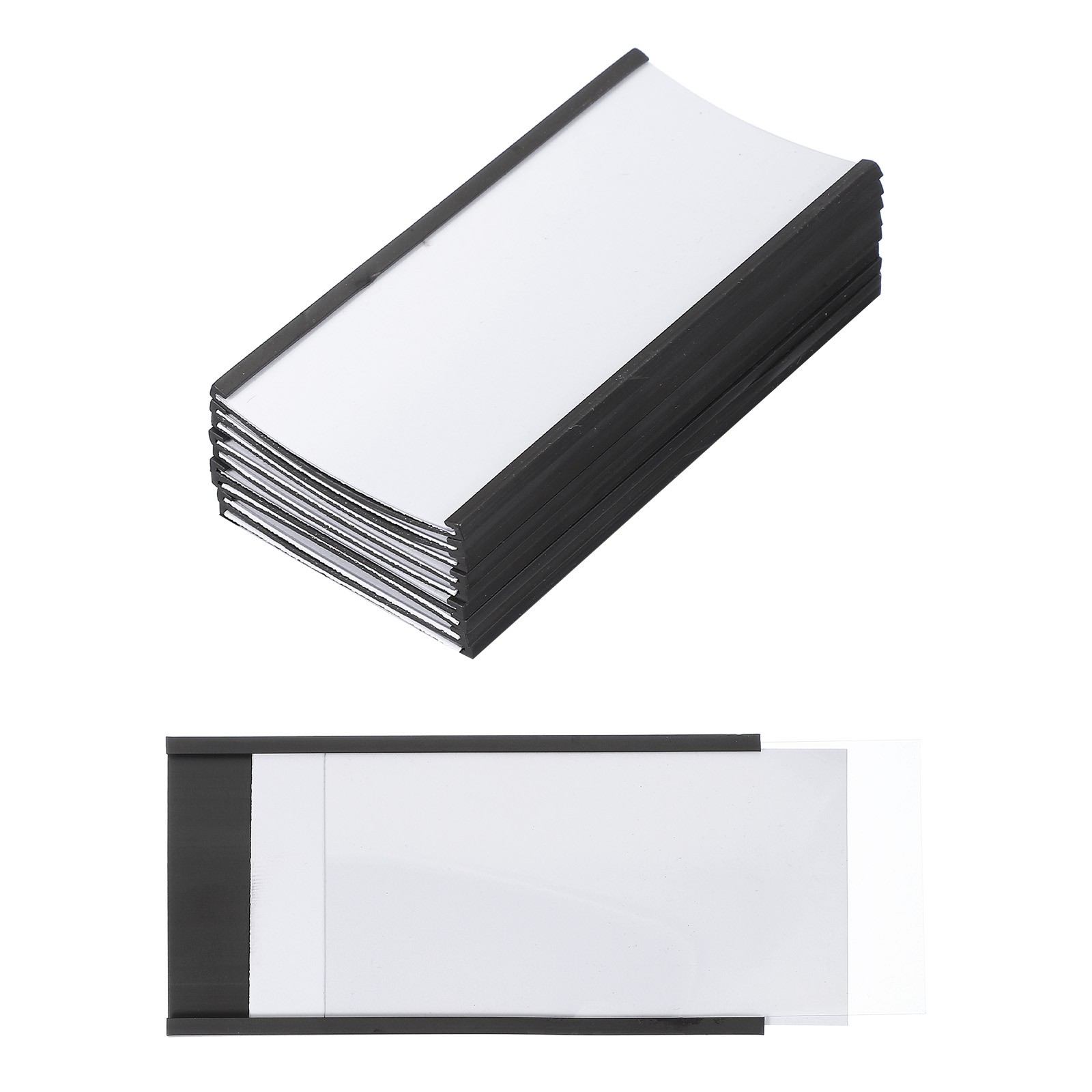 10Pcs 3.94"x1.97" Magnetic Label Holders Rubber Magnetic Data Card Holders
