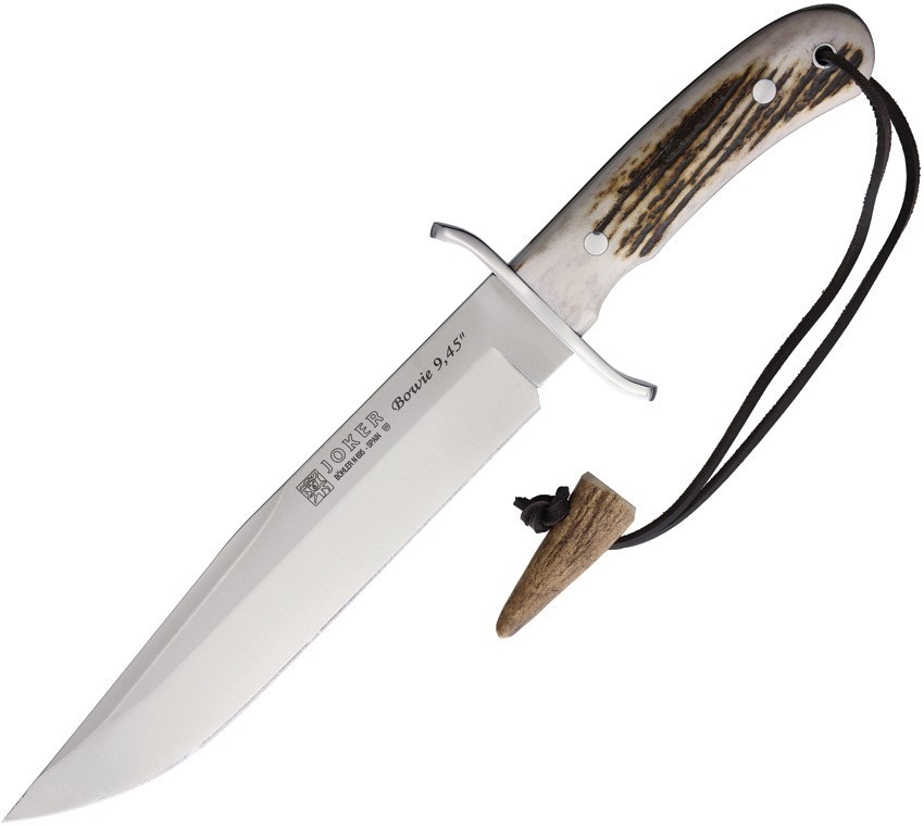 Joker Bowie 9.45 CC139 Bohler N695 Stag Bone Fixed Blade Knife