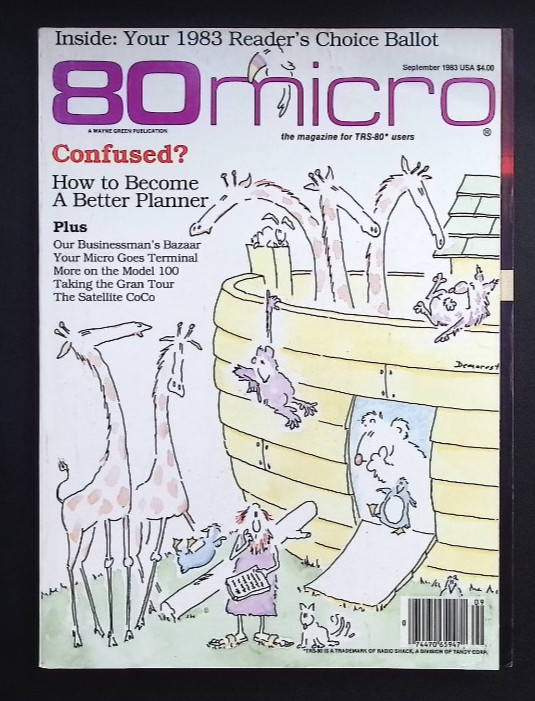 Vintage Lot of 8 - 80s Microcomputing TRS-80 Computer Magazines 1983