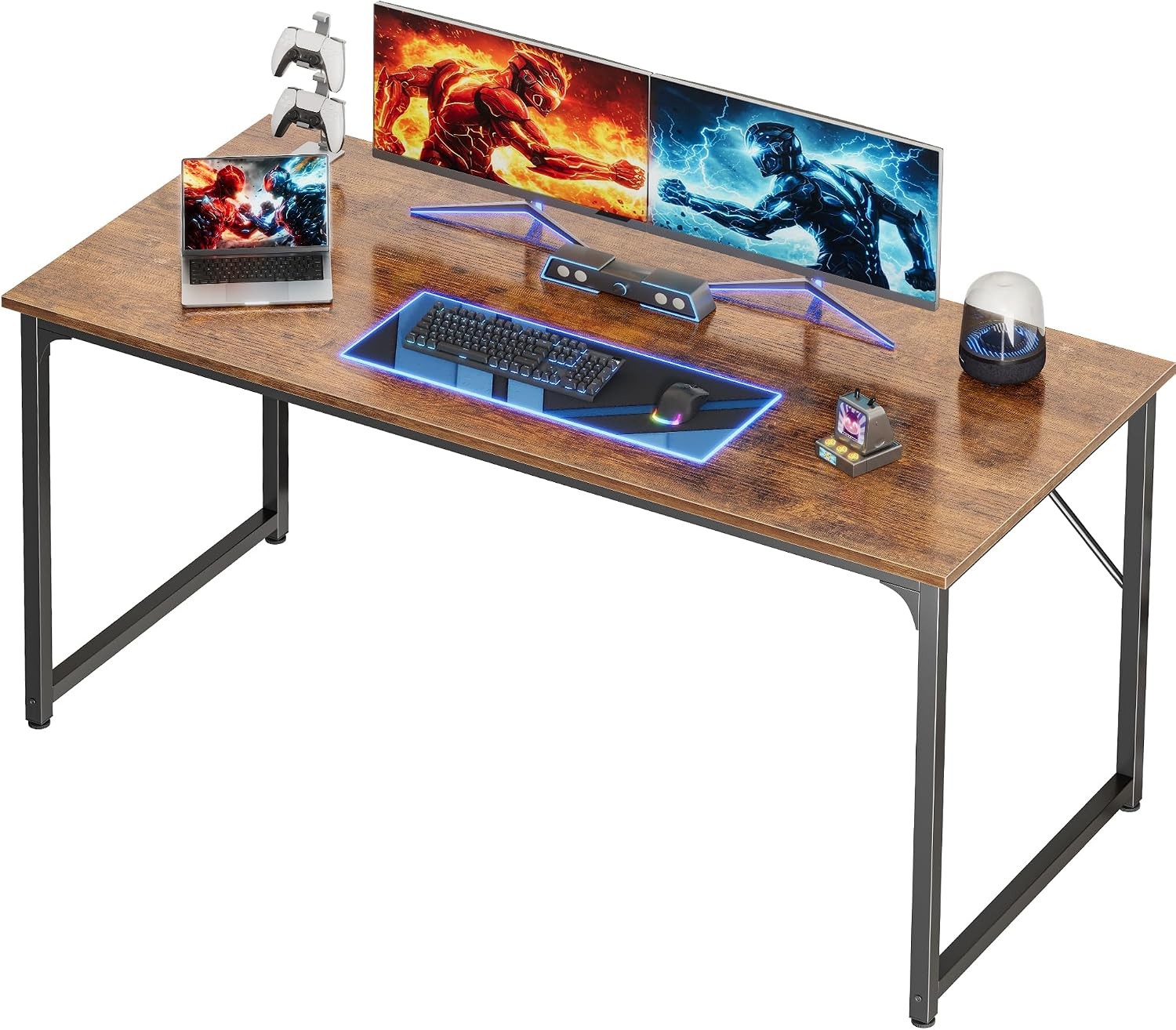 55 X 24 Inch Computer Desk with Deeper Desktop, Gaming Office Writing Work