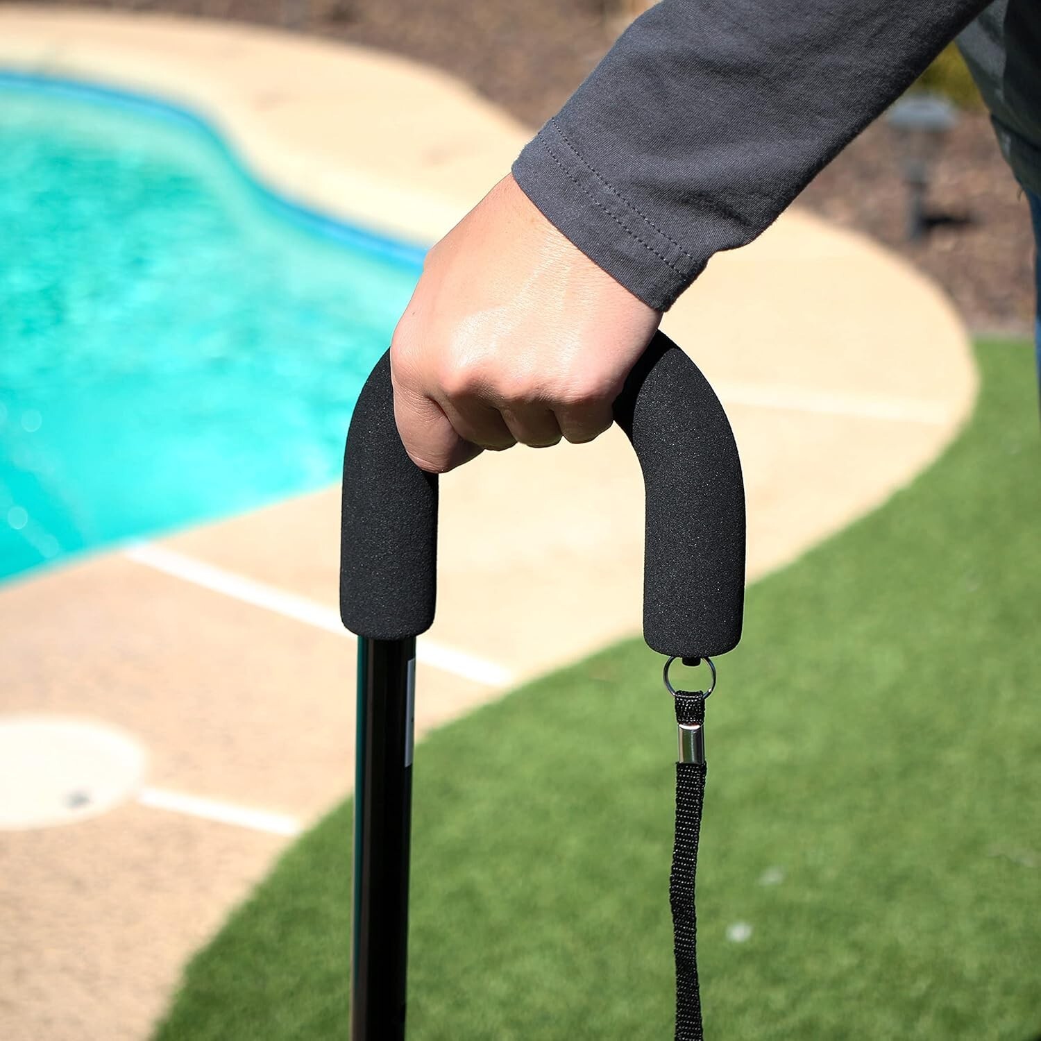 Foam Hand Grip Replacement for Standard Handle Canes, Thick Cushioned Foam