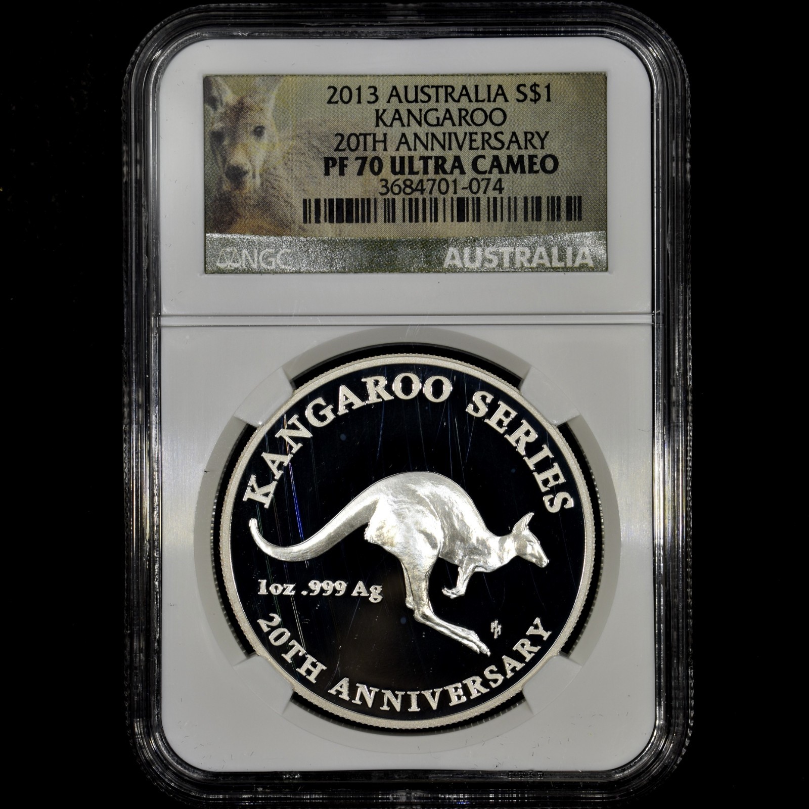 2013 SILVER PROOF 1 OZ KANGAROO ✪ NGC PF-70 ✪ 1 OZ COIN AUSTRALIA 20th ◢TRUSTED◣