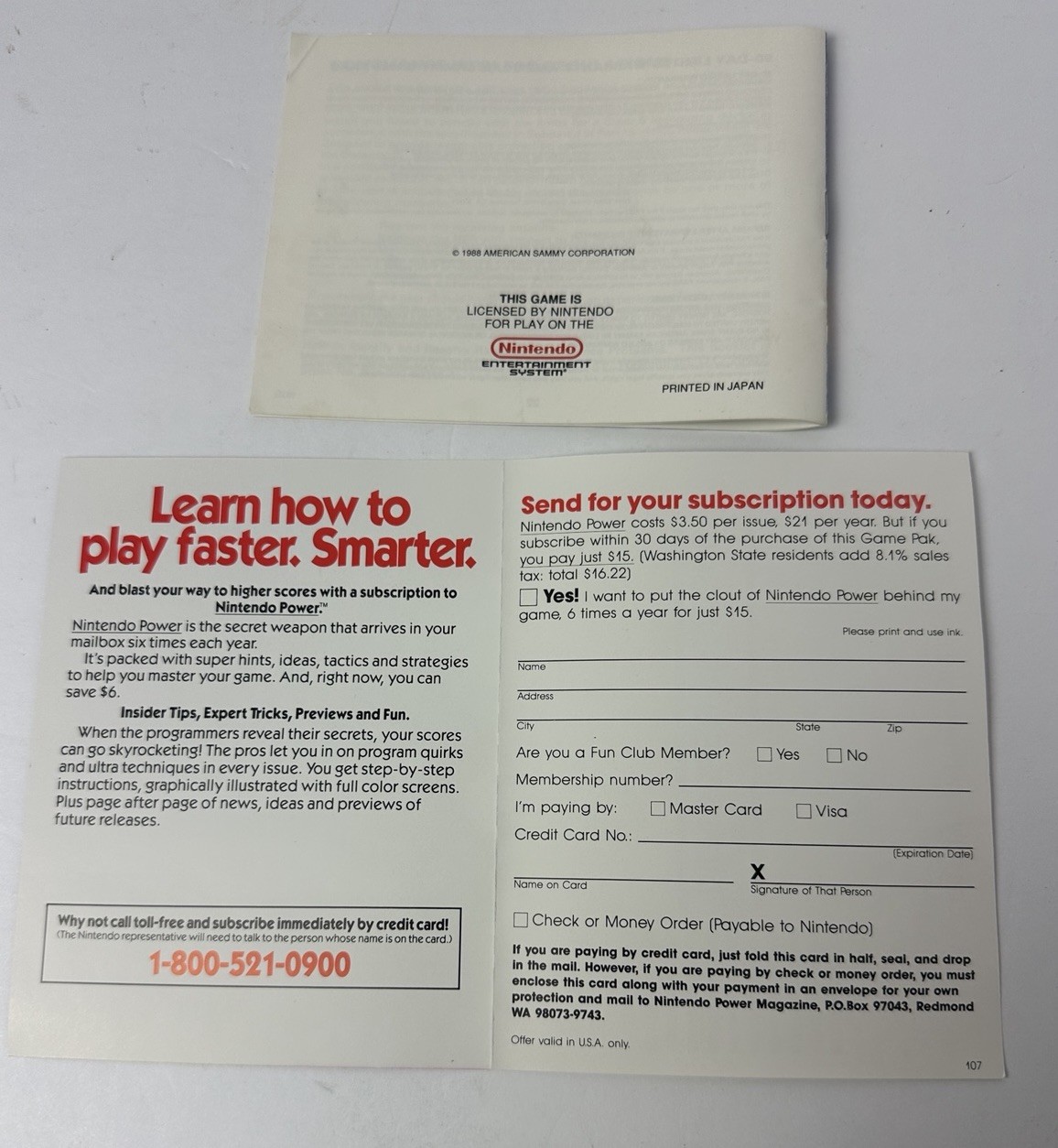 Amagon Nintendo NES Box, Manual, Insert & Foam Good Condition **NO GAME**
