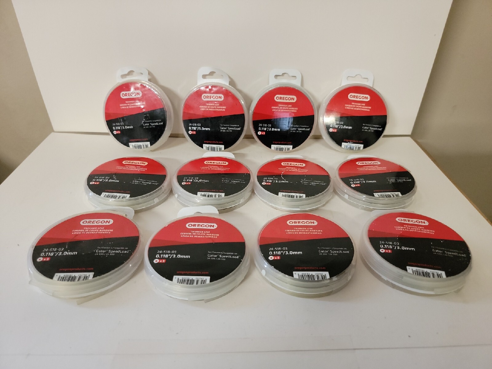 (12) Gator 2451803 0.118" 3mm SpeedLoad Trimmer Line 24-500 / 24-550 -HK