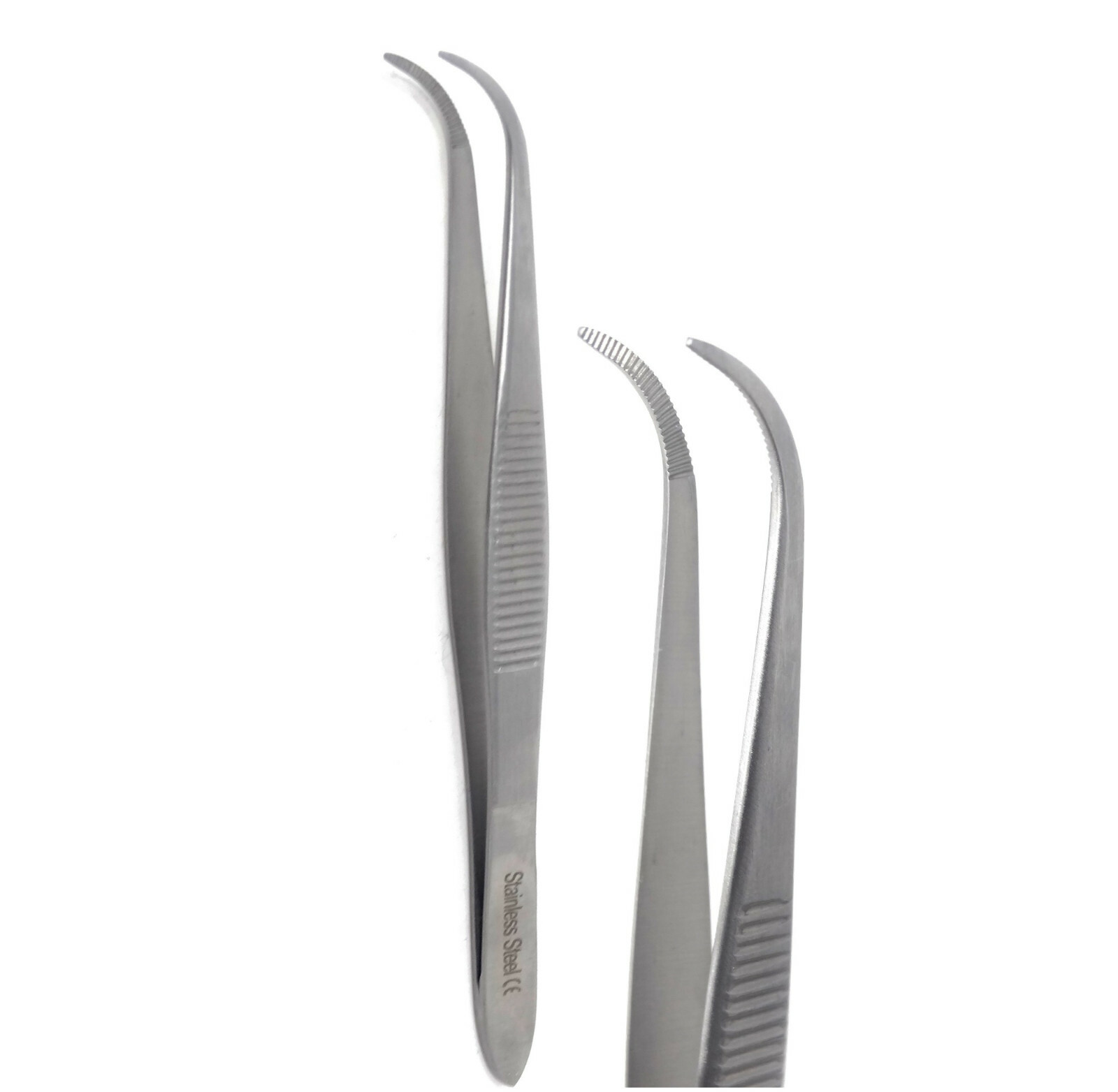 IRIS EYE DRESSING FORCEPS 4" HALF CURVED SURGICAL STAINLESS STEEL INSTRUMENTS