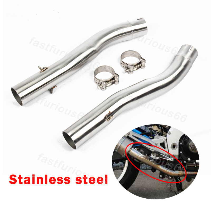 For Kawasaki Z1000 2003-2006 Stainless Steel Tube Exhaust Muffler Mid Link Pipe