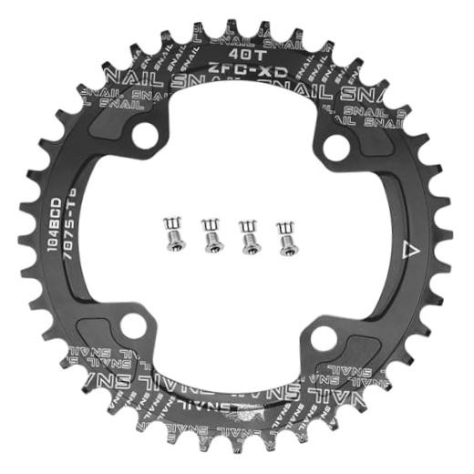 104 BCD Chainring 30T to 52T Narrow Wide Chainring with 40T Round Black