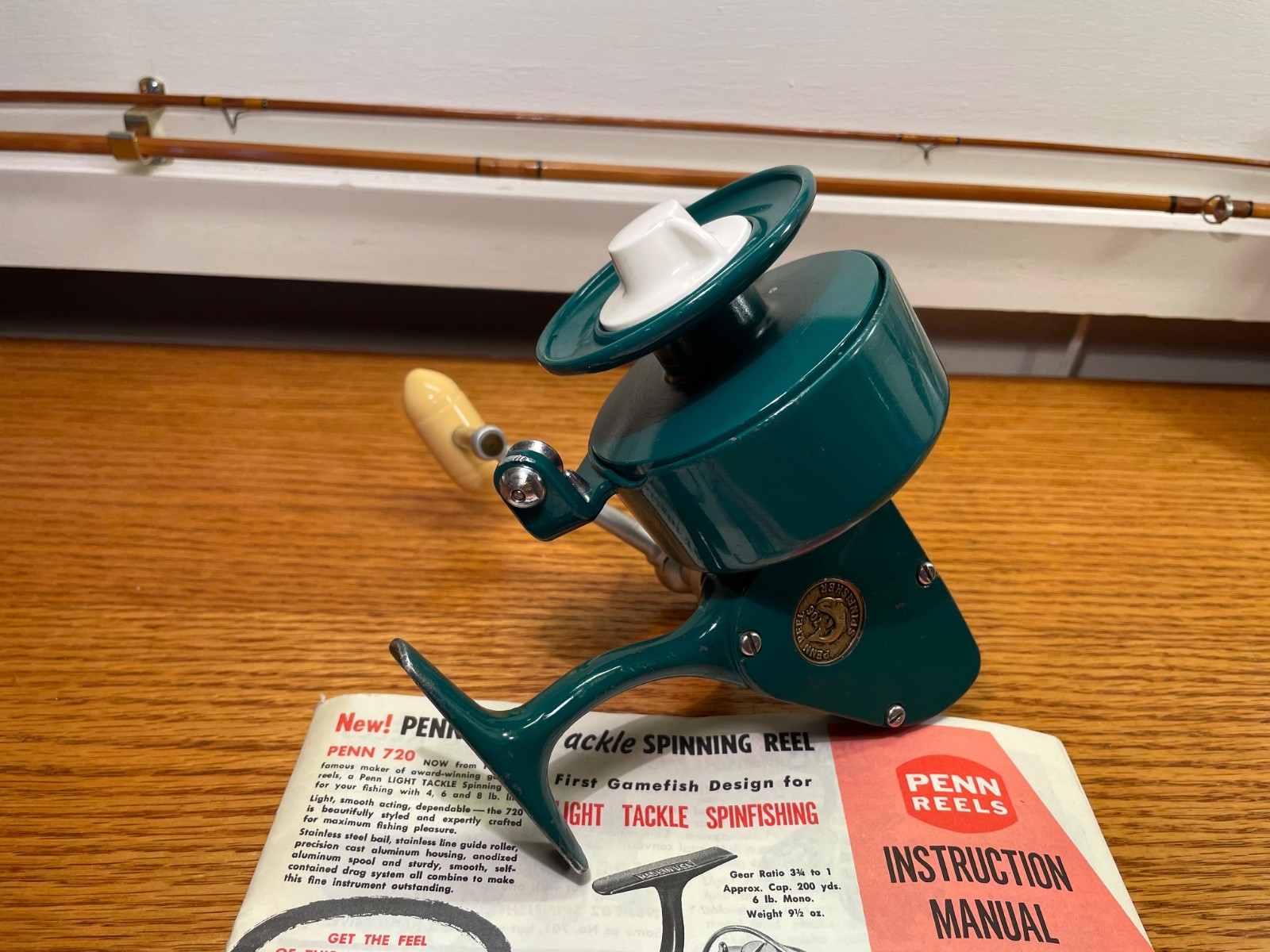Vintage Penn Spinfisher 706 Manual Bail Greenie USA & Booklet