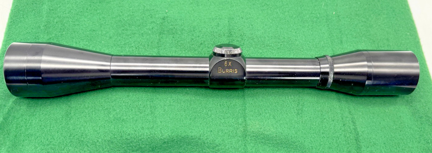 Vintage Burris 6x Rifle Scope Duplex Crosshair Reticle Black Gloss Made in USA