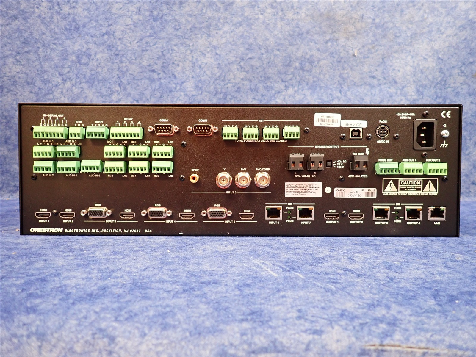 Crestron DMPS3-300-C-AEC DigitalMedia Presentation System Aud Conf Interface FF6