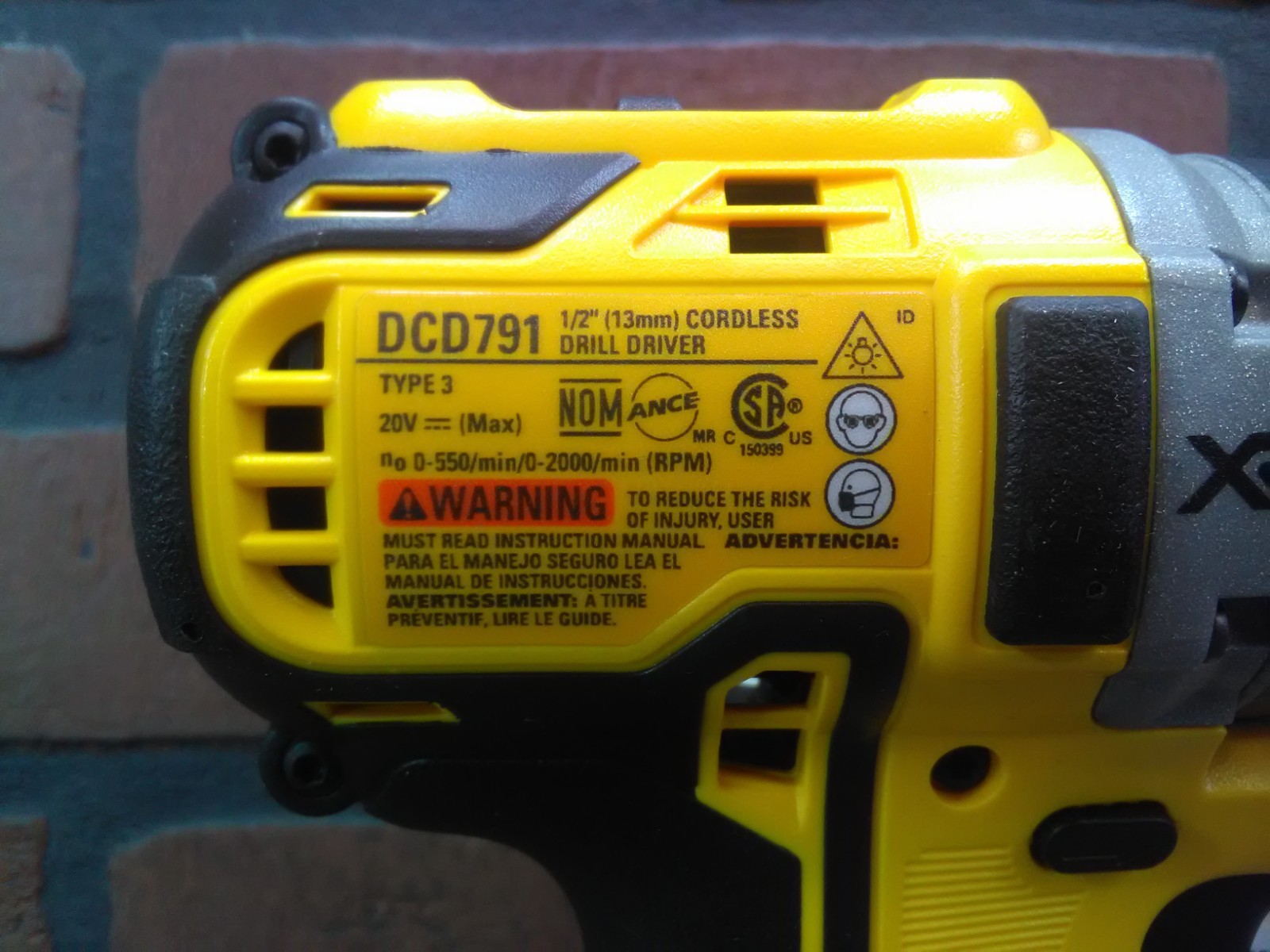Dewalt DCD791 20V MAX XR Brushless 1/2" Drill Driver-***NEW***