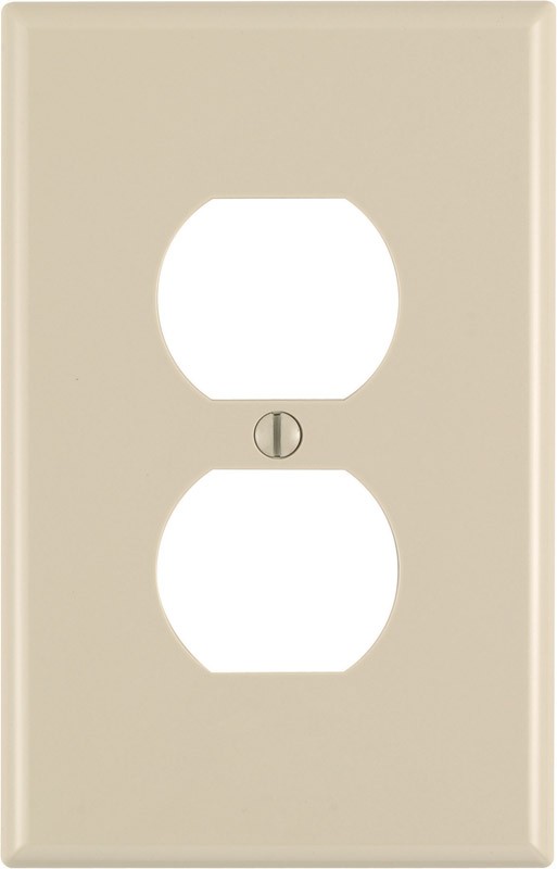 Leviton Ivory 1 gang Nylon Duplex Outlet Wall Plate  (Pack of 20)