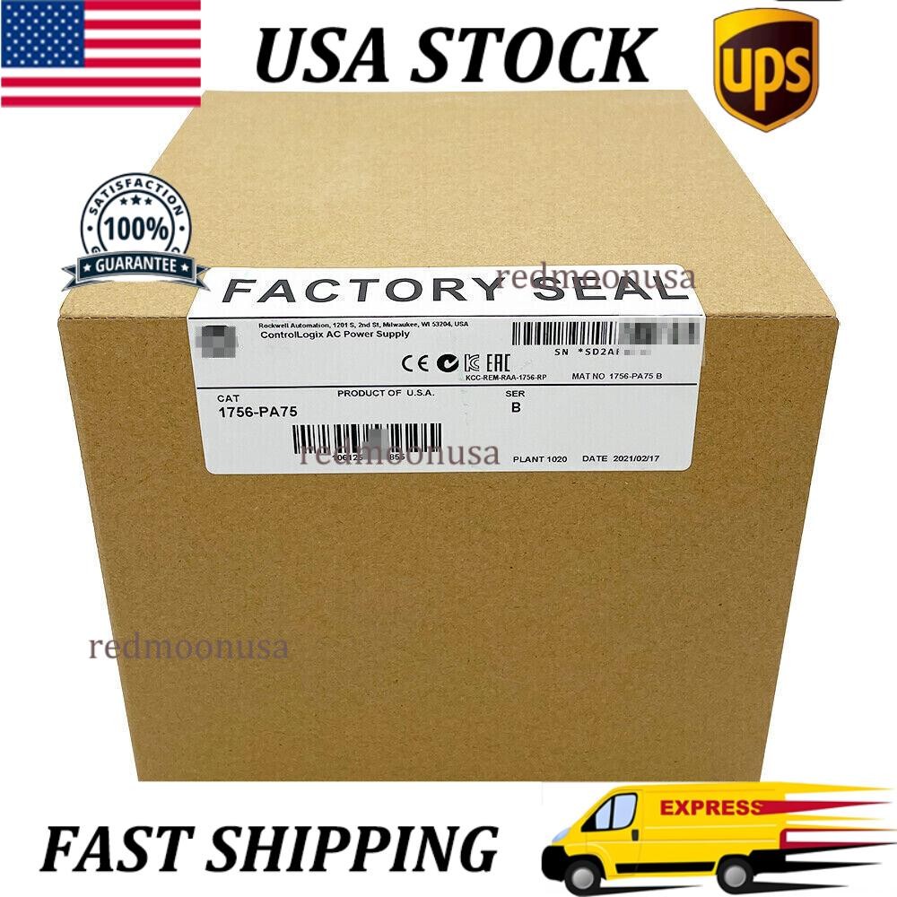 New Factory Sealed Allen-Bradley 1756-PA75 ControlLogix AC Power Supply AB US