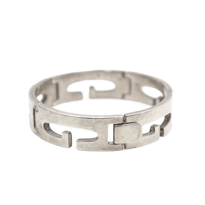 GUCCI bracelet Silver925 SV925 Cutout G Unisex Silver SV925