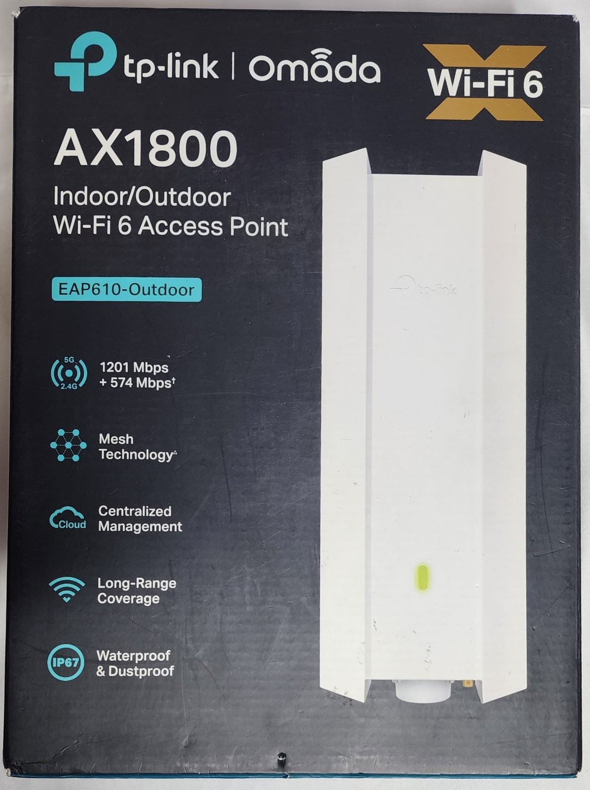 TP-Link Omada EAP610-Outdoor Wireless Access Point | AX1800 Wi-Fi 6 New Open Box