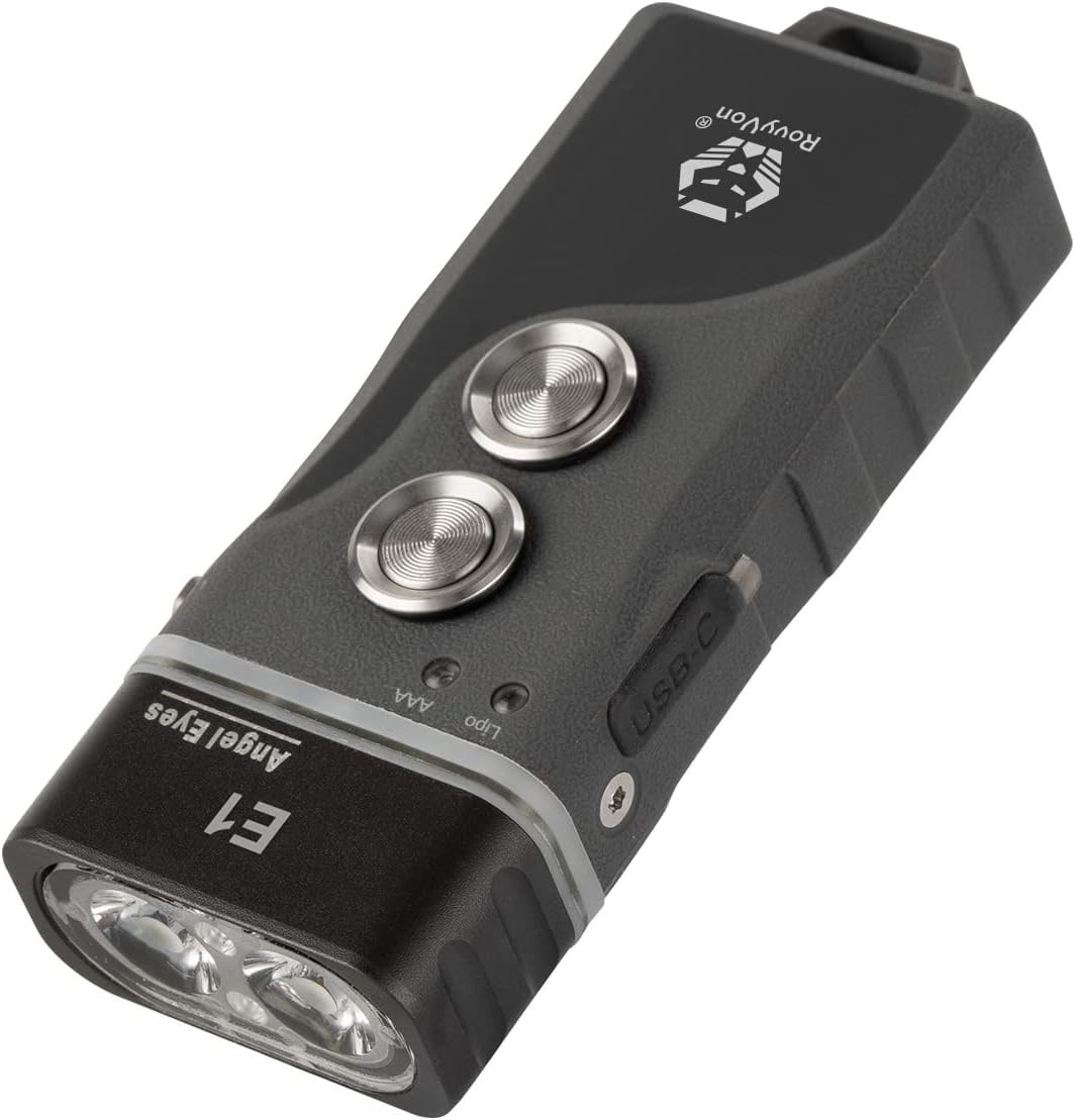 RovyVon E1 EDC Flashlight High Lumen Rechargeable, 700 Lumen,Grey