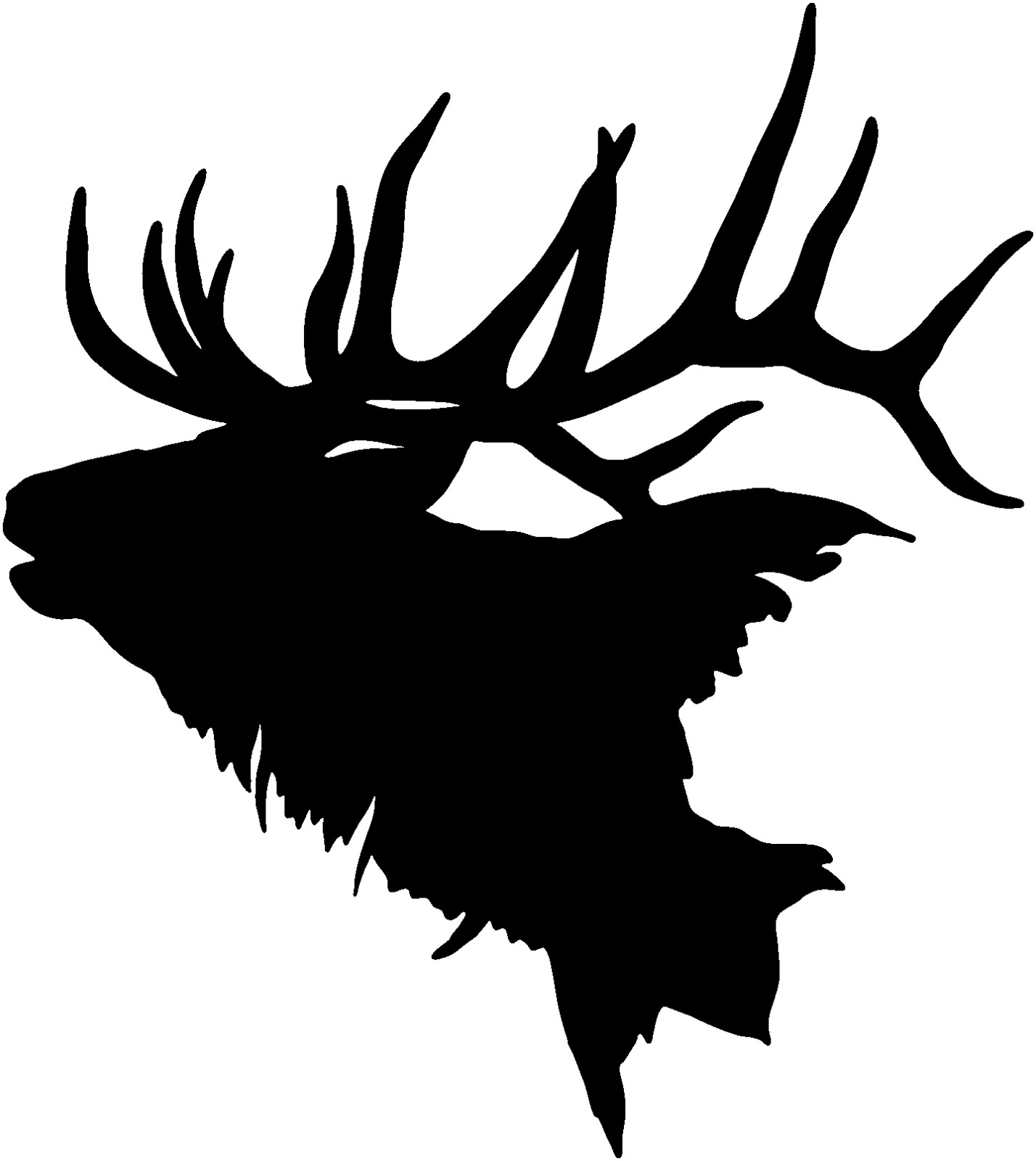 Elk Decal Head STD2 Wildlife Vinyl Window Graphic for Truck Laptop Cars and more