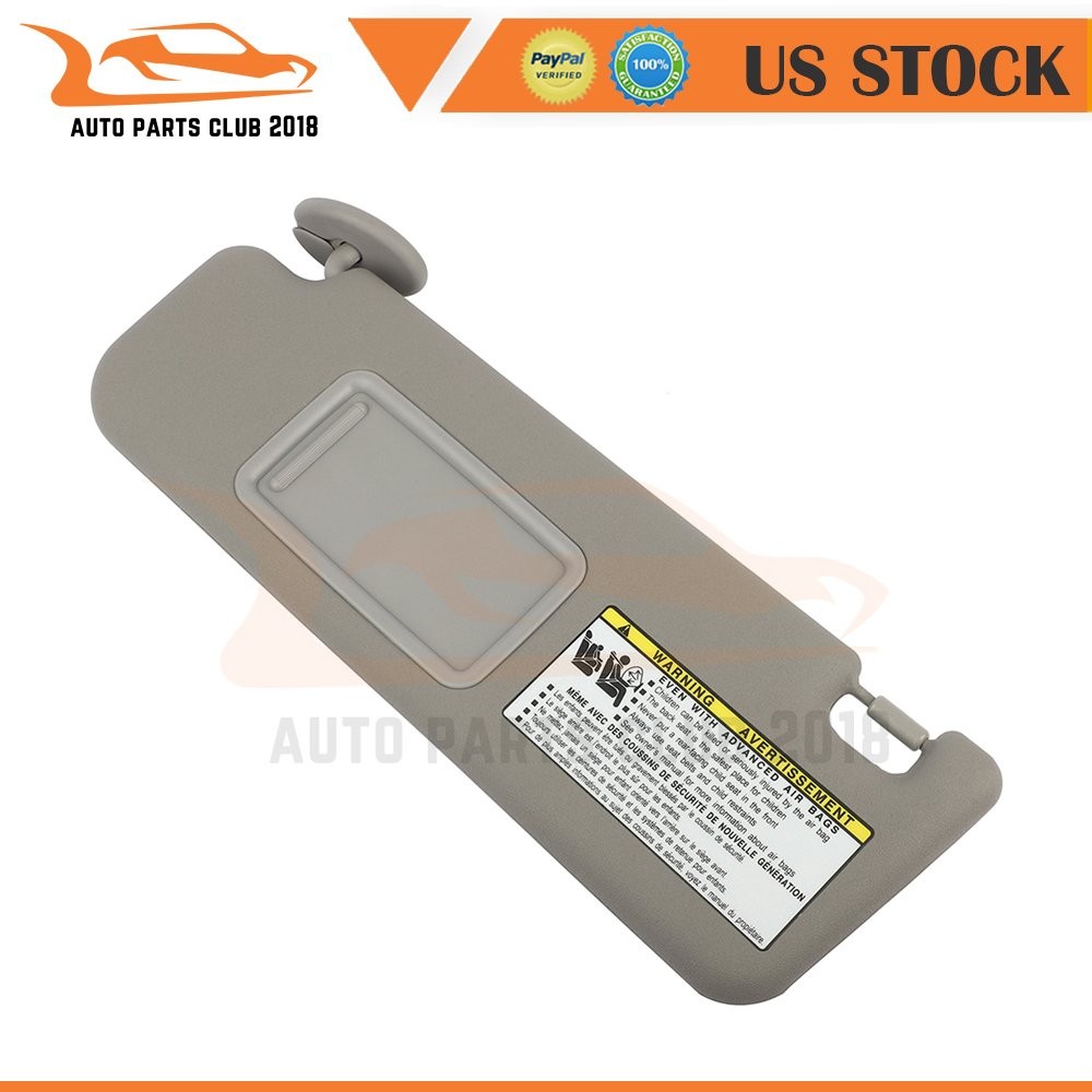Left Driver Side Gray Sun Visor For 2004-2008 Toyota 4Runner 74320-3D050-B0