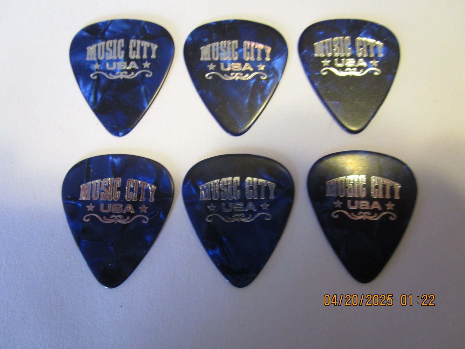 6 Pack of Music City USA Nashville Promo Guitar Picks, Assorted Gauges #863