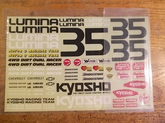 OR-25 Decal Sheet - Kyosho Chevrolet Lumina 4WD Dirt Oval Racer / Slingshot