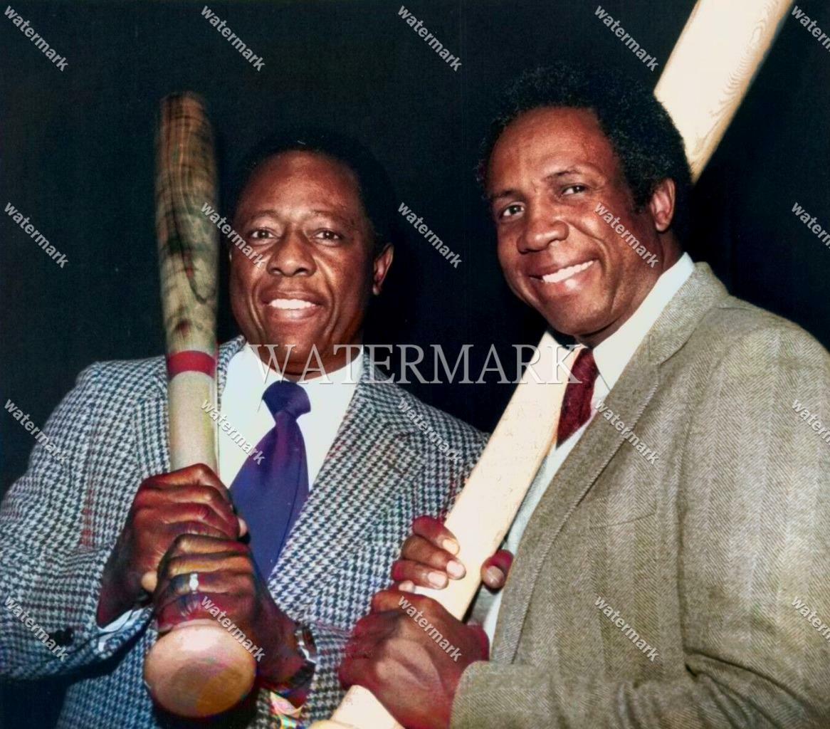GK636 Hank Aaron Frank Robinson Braves Orioles 8x10 11x14 16x20 Colorized Photo