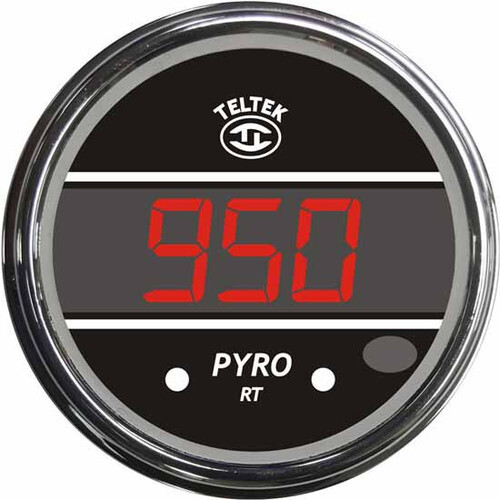 Teltek Red Pyrometer Gauge 2-1/16" '05 Older Kenworth 40-1850 Degree