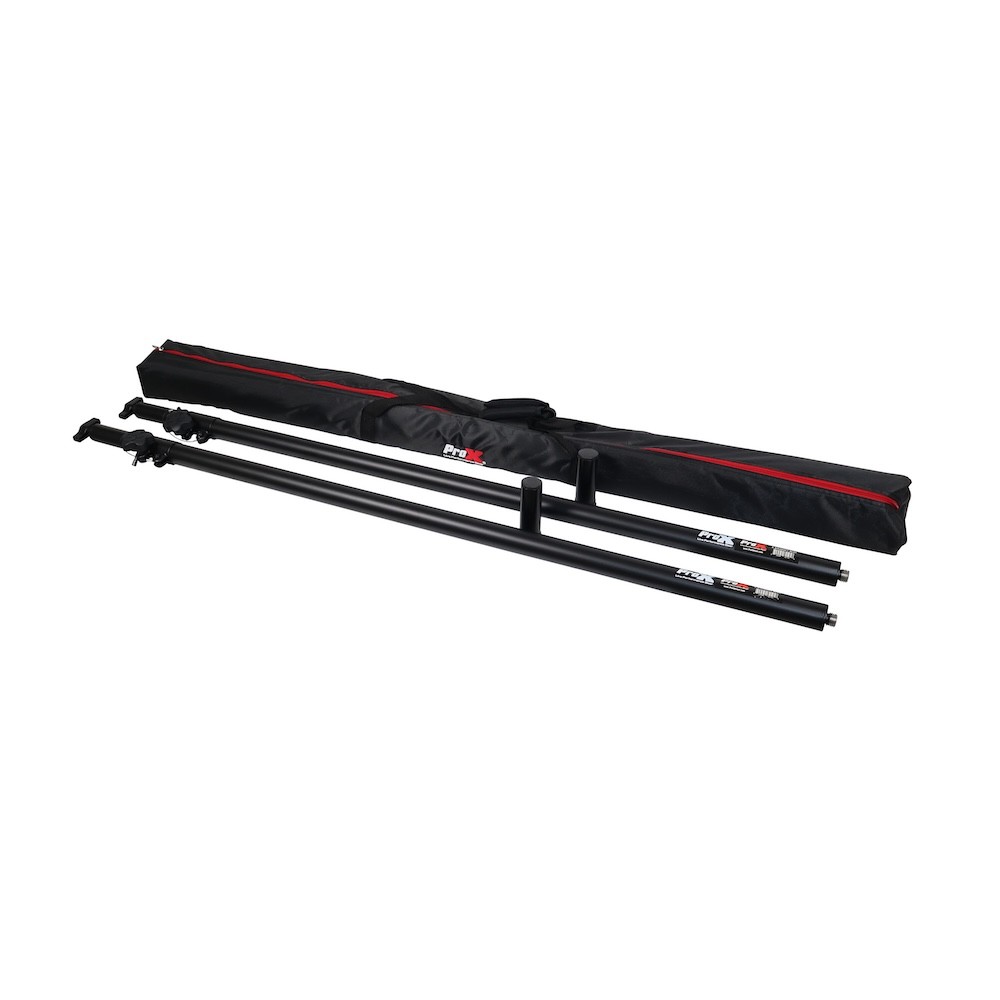 Pro X Set of 2 Atlas Telescoping Poles Black 56"–96" Adjustable Height