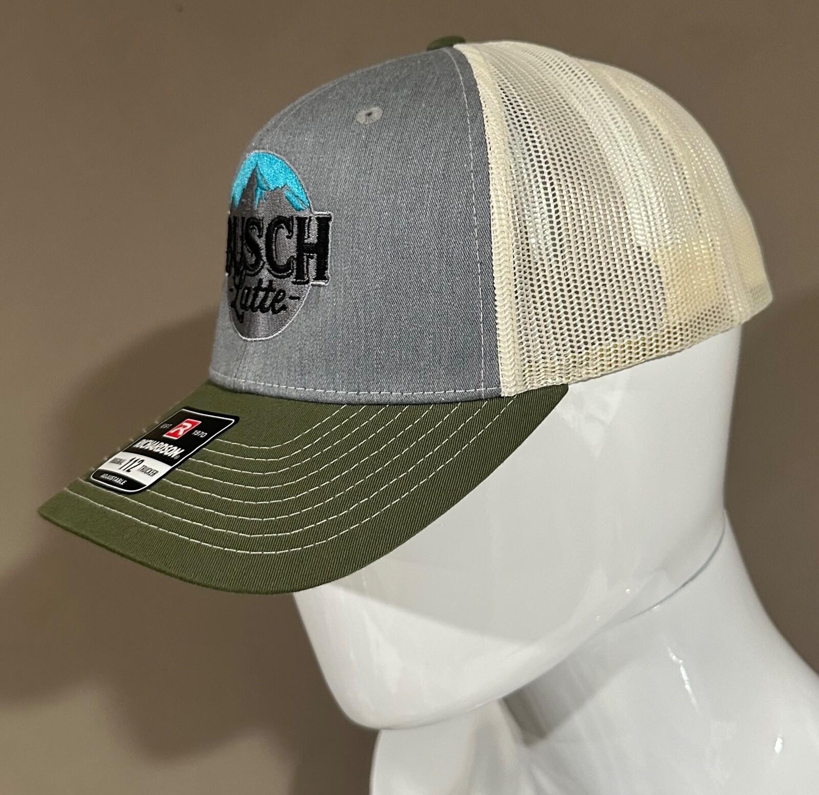 Embroidered Busch Latte Richardson 112 Snapback Trucker Hat