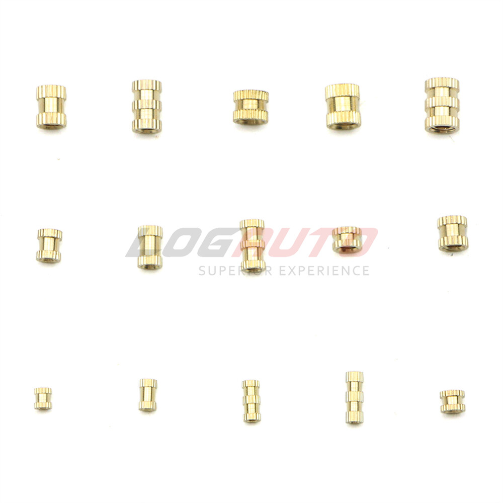 370Pcs Female Thread Solid Brass Knurled Nuts Threaded Insert Embedment M2-M5