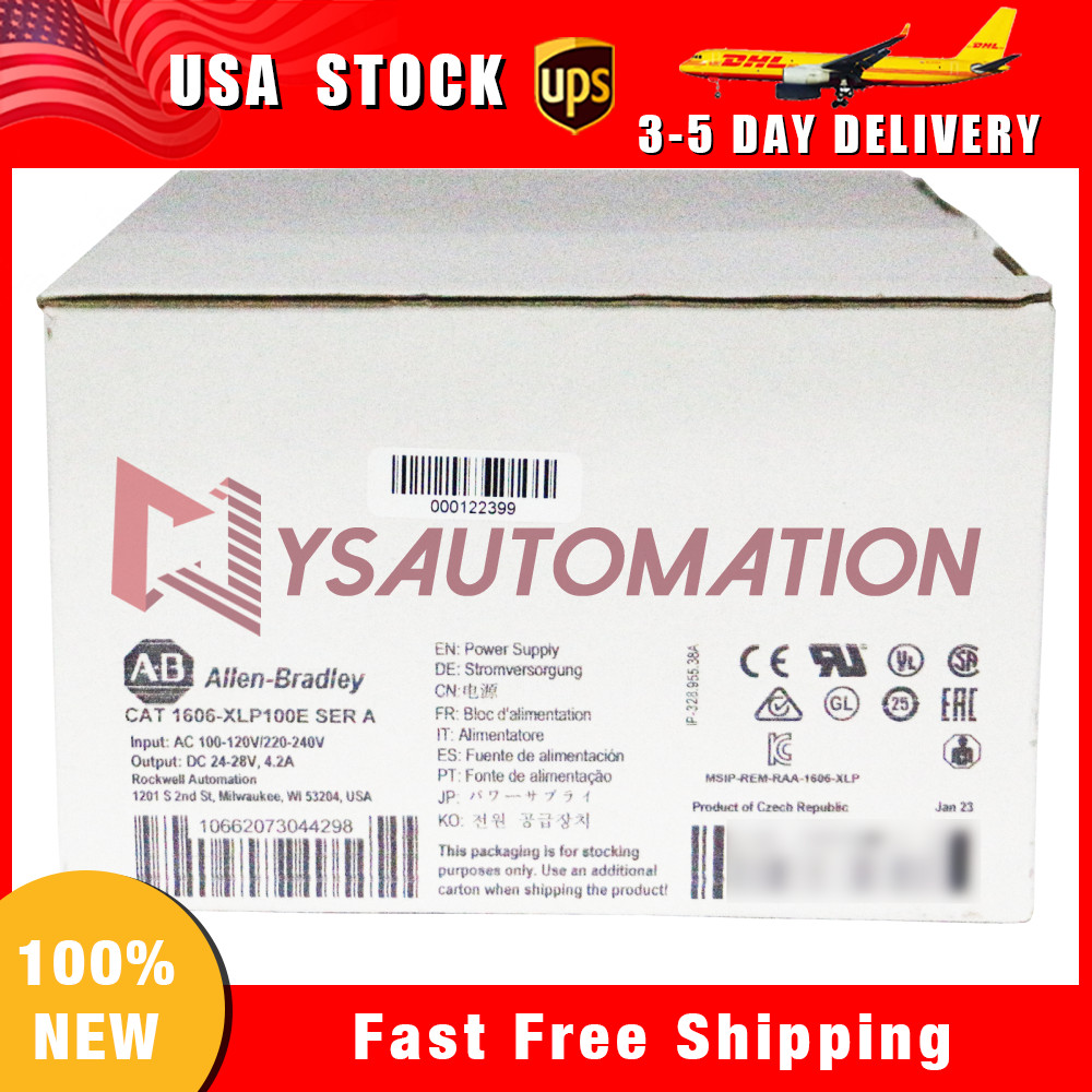 New Allen-Bradley 1606-XLP100E 100 W Power Supply 24V DC