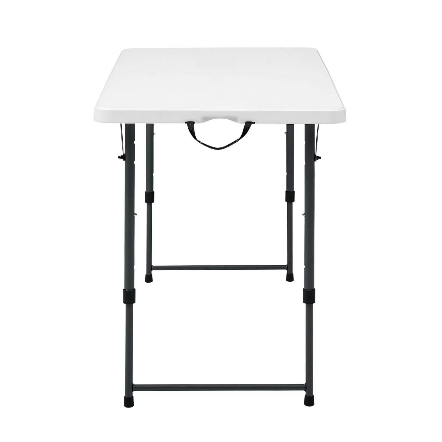 Mainstays 4FT Folding Table Adjustable Height Indoor Outdoor Carry Handle White