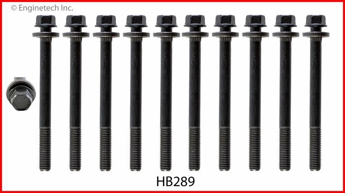 Enginetech HB289 Engine Head Bolt Set for Mini Cooper (2002-2008) - Single Cylin