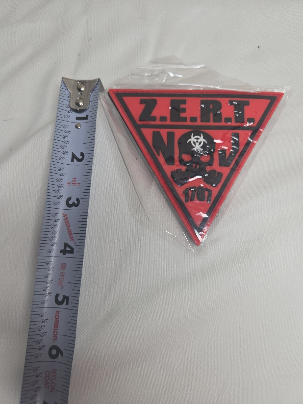 ZERT NATION New Jersey State PVC Morale Patch Zombie Zero Day