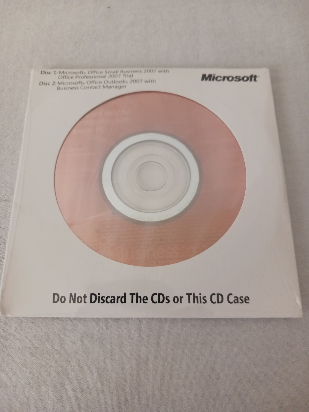 Microsoft Office Small Business 2007 OEM Dell Sealed 2-Disc Set with Product Key