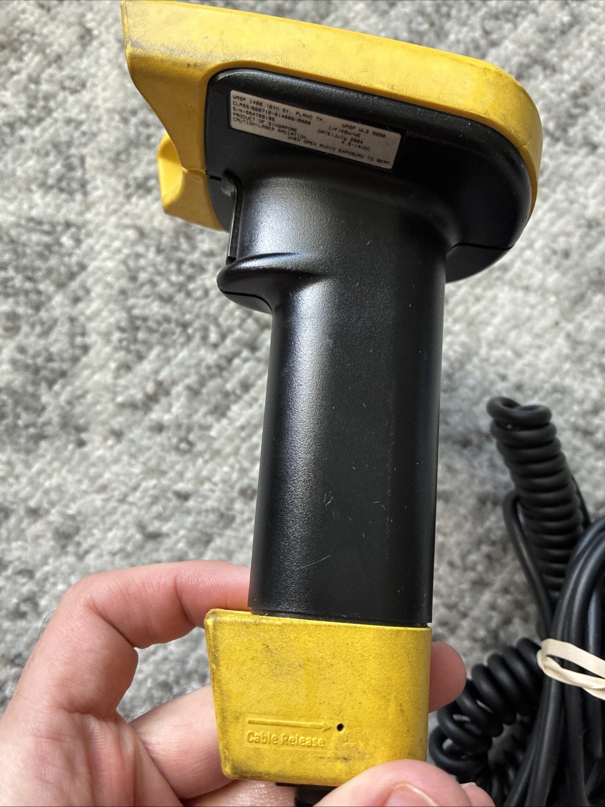 Wasp Handheld Laser Barcode Scanner WLS9000 With Adapter Tested