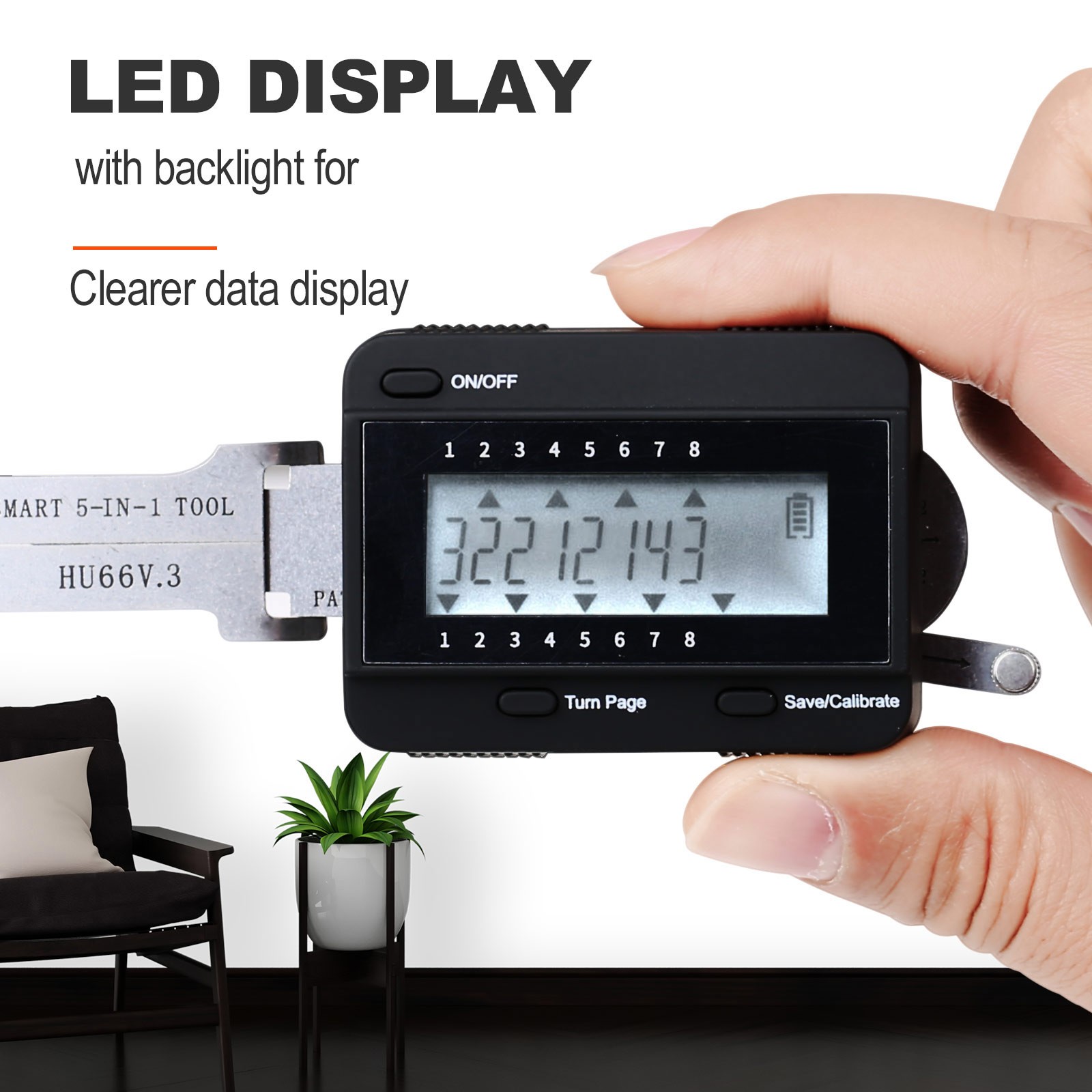 5 In 1 Smart Decoder HU66V.3 NP Tool Code Read Storage LED Lighs for HU66 Car US