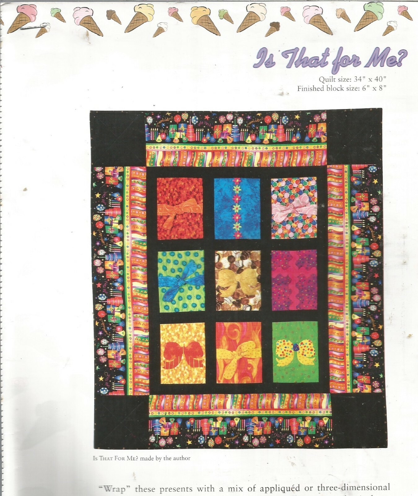 C0162  IS THAT FOR ME? QUILT PATTERN/INSTRUCTIONS