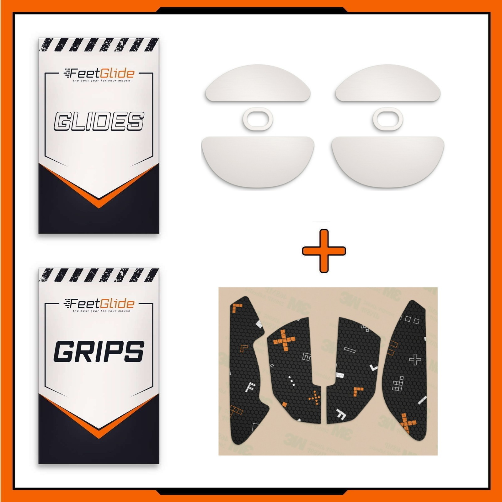 FeetGlide Mouse Skates & Grip Tape Bundle for Corsair Sabre V2 Pro Ultralight