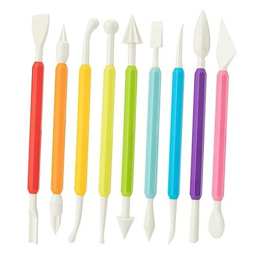 UUSYCUN 9PCS Clay Tools for Kids & Adult, UUSYCUN Plastic Air Dry Plastic-9PCS