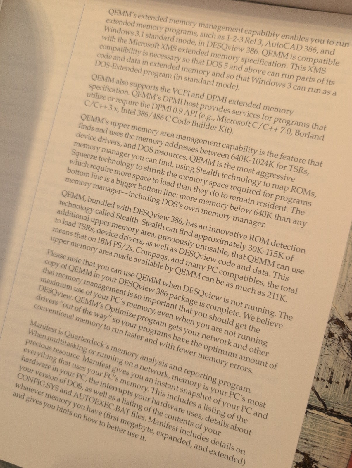DESQview 386 Quarterdeck Includes Manifest And QEMM
