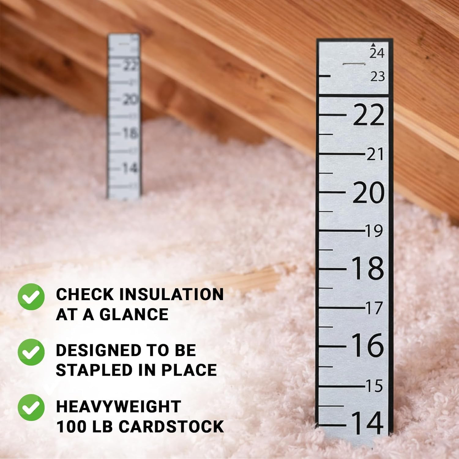Aimee’S Workshop Attic Anchor - Insulation Ruler Depth Markers for Blown-In Insu