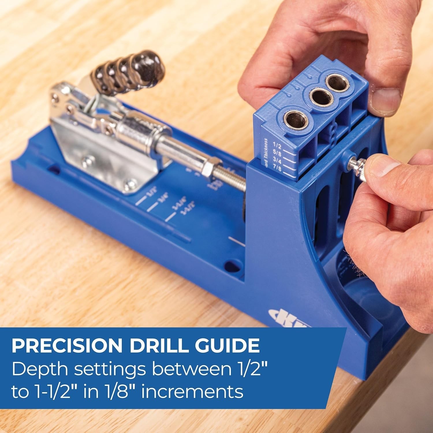 Pocket Hole Jig - Adjustable, Versatile Jig for Strong Joints - Create Perfec...