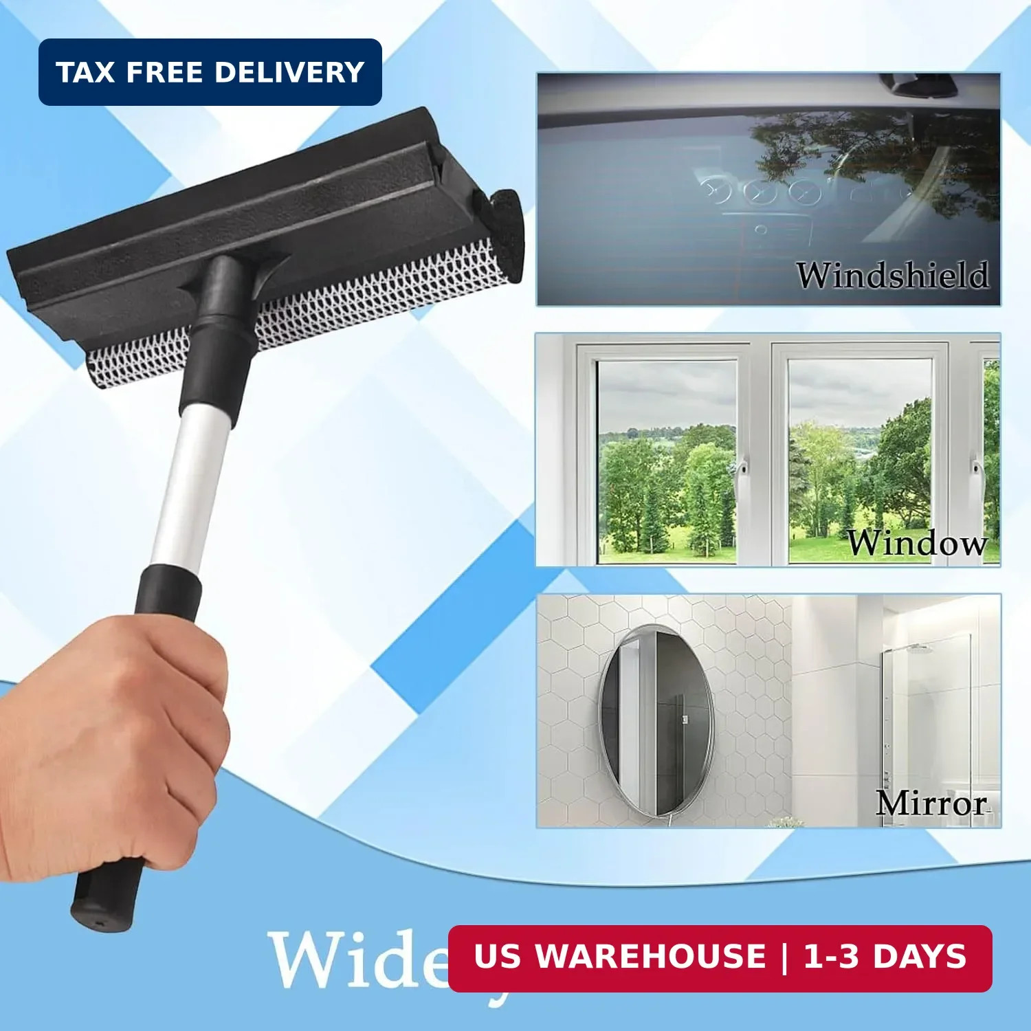 2 Pack Squeegee for Car Window Cleaning and Windshield Washing Standard Window S