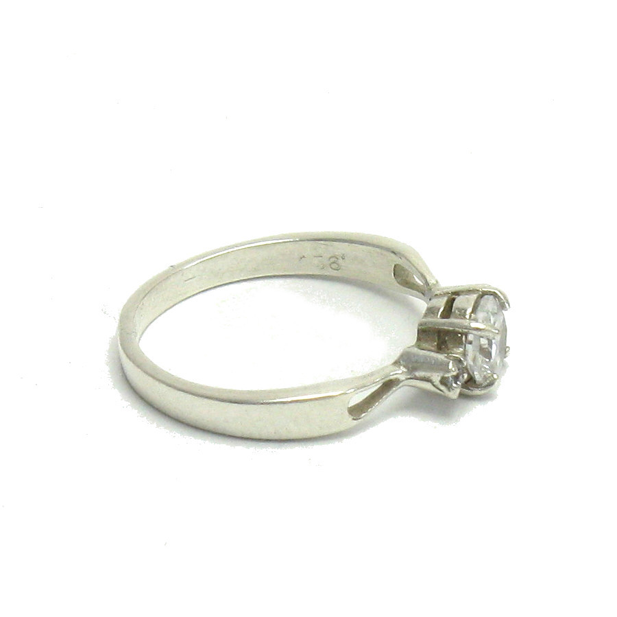Sterling Silver Ring Solid 925 With Cubic Zirconia Perfect Quality Empress