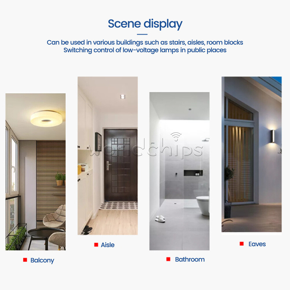AC85-265V Infrared PIR Motion Induction Sensor Switch For LED Ceiling Light