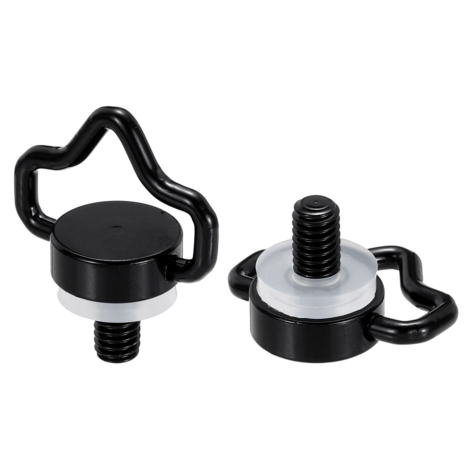 1/4" Stainless Steel D Ring Screw, 2Pcs Fixing Camera Screw for Camera, Black