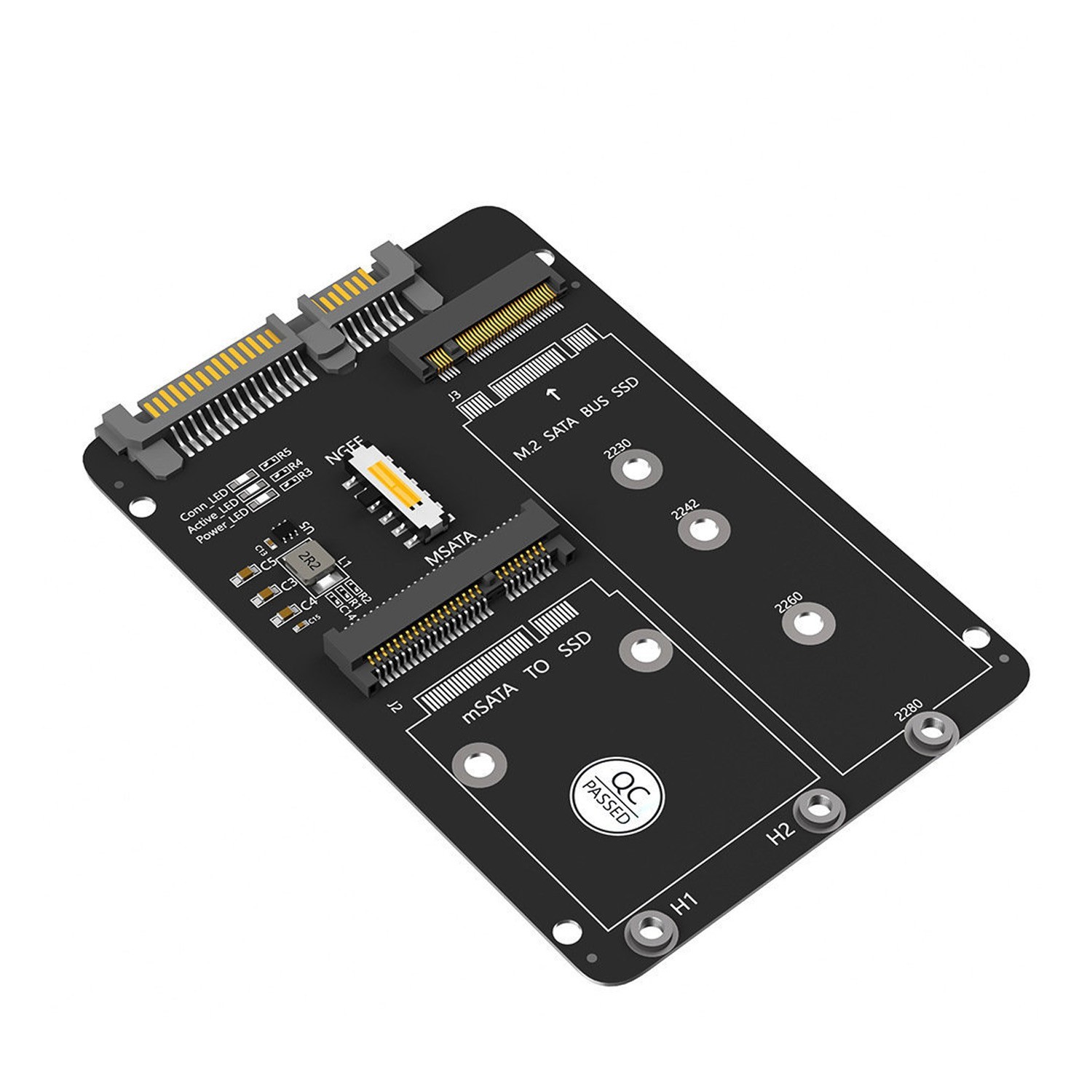 2.5" SATA to M.2 SSD Enclosure, High-Speed 6Gbps Converter Adapter for NGFF M.2