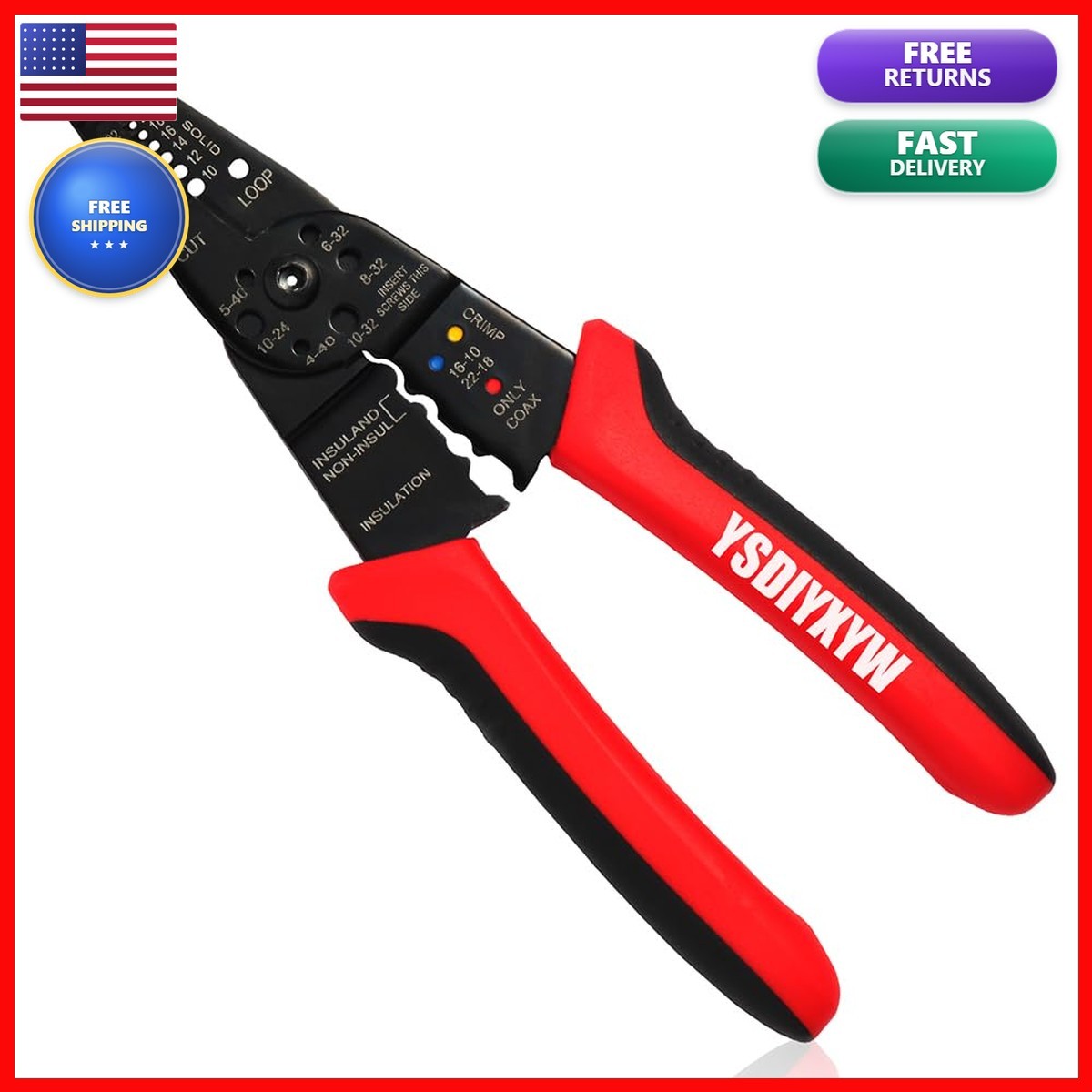 Ysdiyxyw Wire Stripper 3Rd Generation Wire Crimpingtool 8In Professional Wire